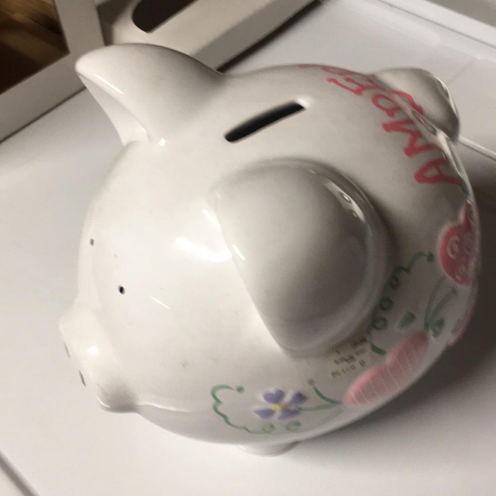 Amberlyn enscribed piggy bank